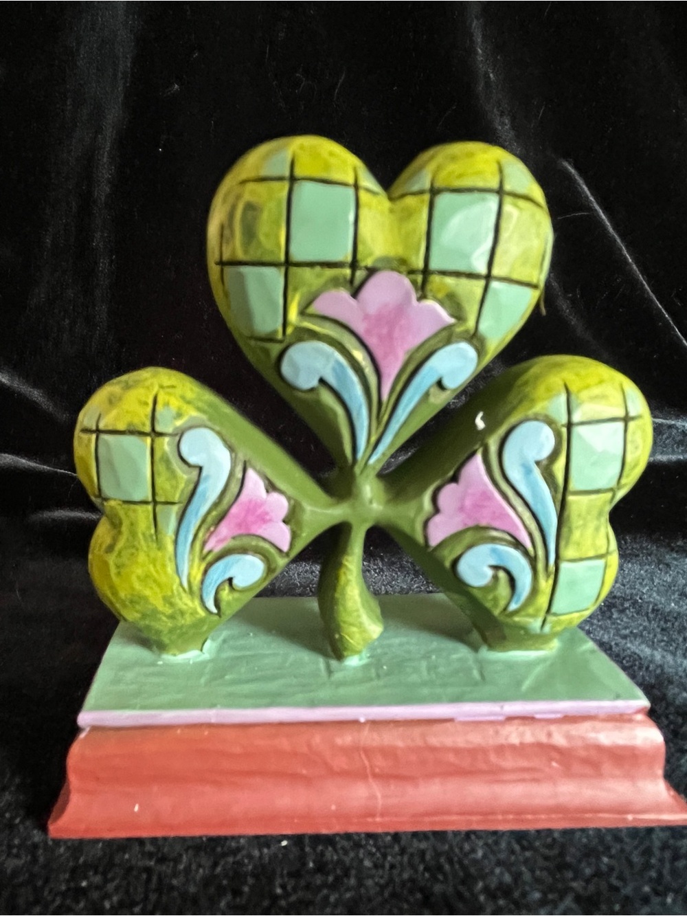 Jim Shore Heartwood Creek Mini Shamrock Stone Resin Figurine, 2.875” NEW - Picture 2 of 9